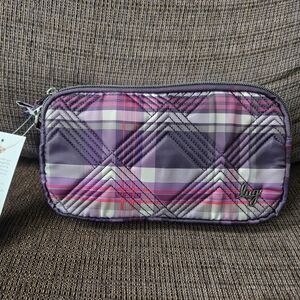 NWT Lug Coupe XL Convertible Crossbody Bag in Tempo Plaid Plum